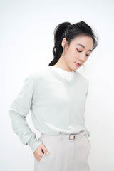 Mint v neck premium sweater