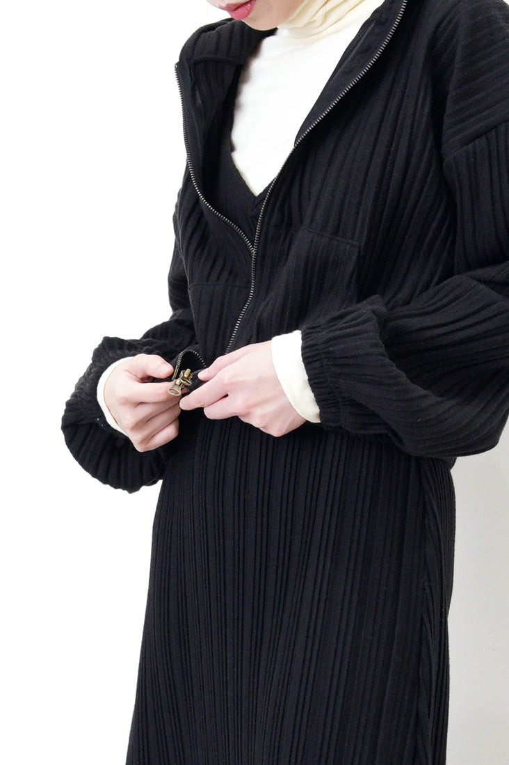 Black texture cami dress