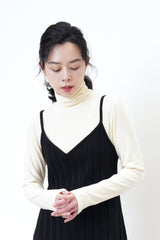 Black texture cami dress