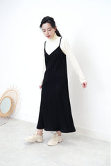 Black texture cami dress