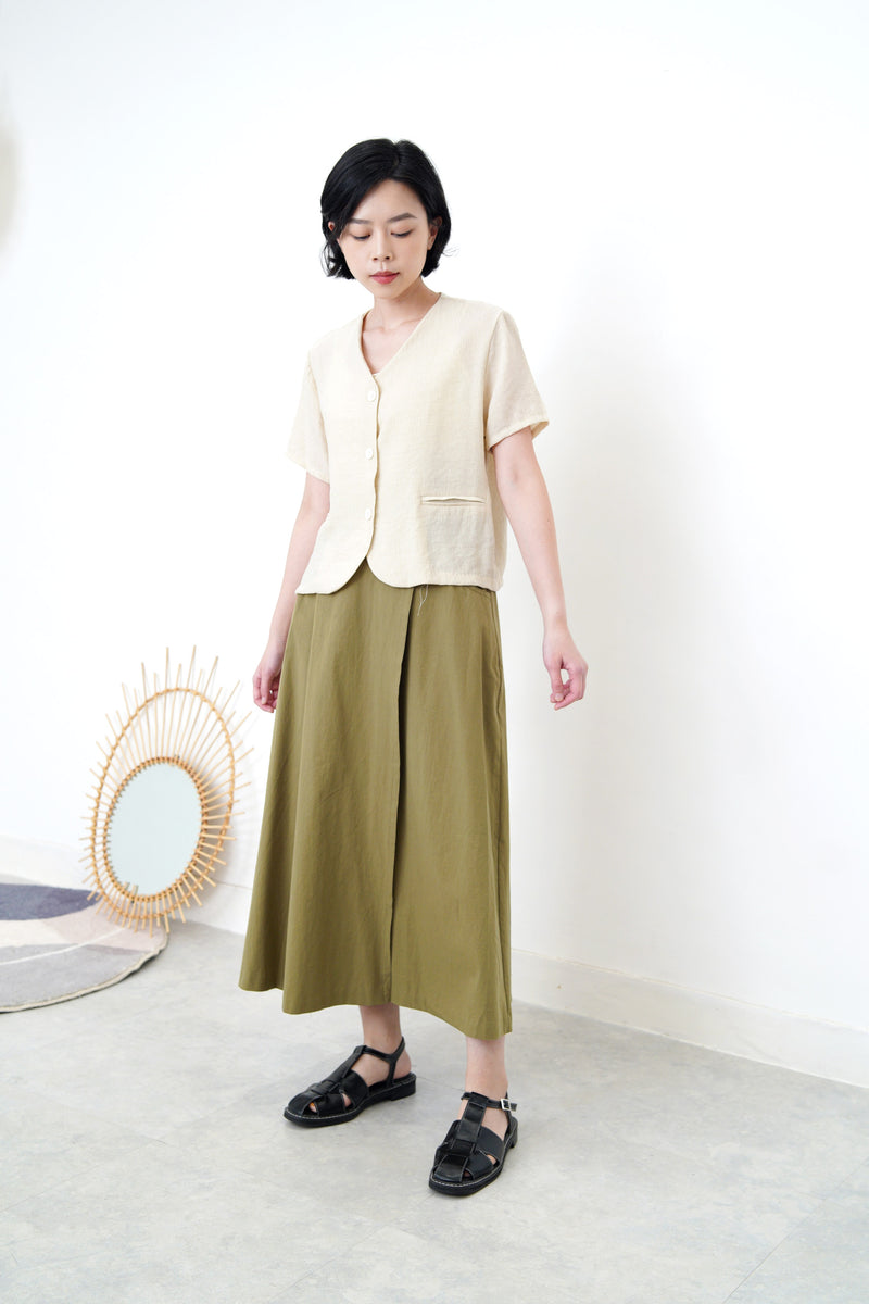 Beige linen summer blazer