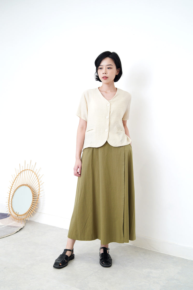 Beige linen summer blazer
