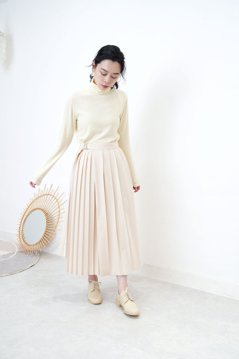 Ivory turtle neck cotton inner