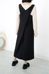 Black dress in twist detail back