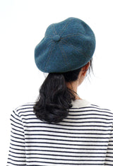 Wool stripes top in buttons cuff detail