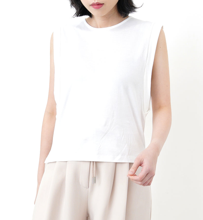 White cotton vest top
