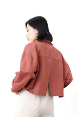 Indian red jacket in crop cut