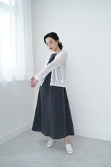 Grey wind breaker cami dress w/ string details