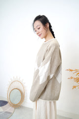 Beige diamond smooth sweater