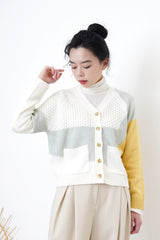 Spring patchwork cardigan