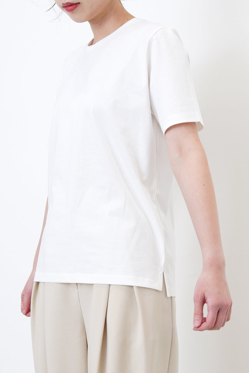 White Tee in stepped hem