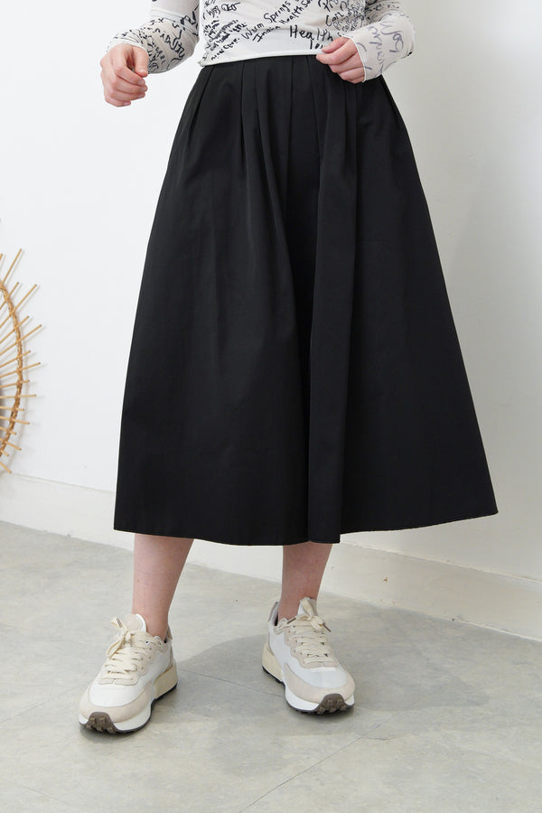 Black volume  flare skirt