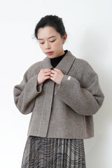 Oatmeal handmade100% wool jacket