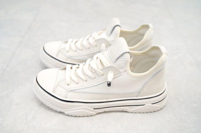 Off white leather sneakers