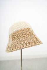 Begie gradient knit buckle hat