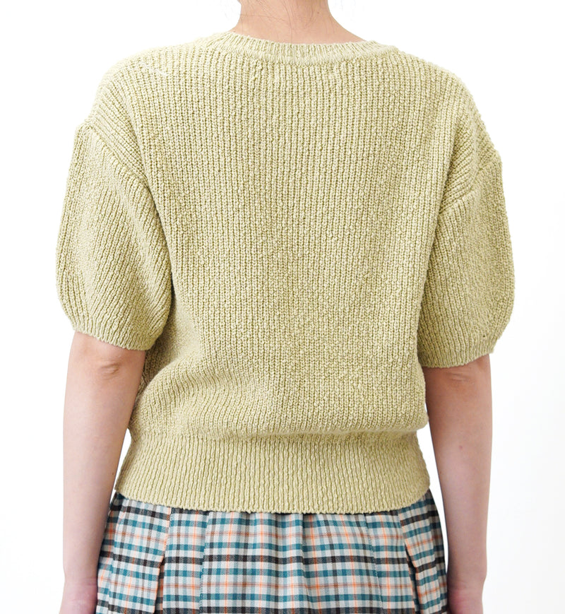 Green tea knit top
