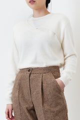 White soft knit in double layering