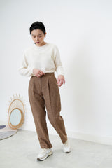 White soft knit in double layering