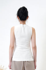 White wrap outer w/ vest in set