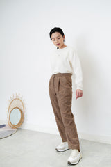 White soft knit in double layering