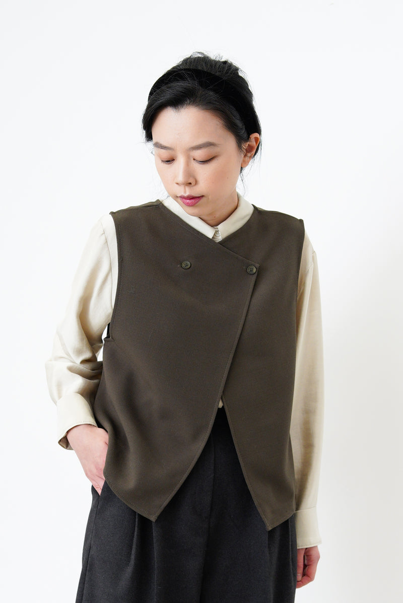 Pale green satin shirt