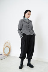 Dark grey straight cut trousers