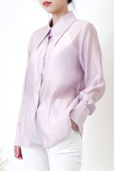 Pastel purple premium sheer shirt