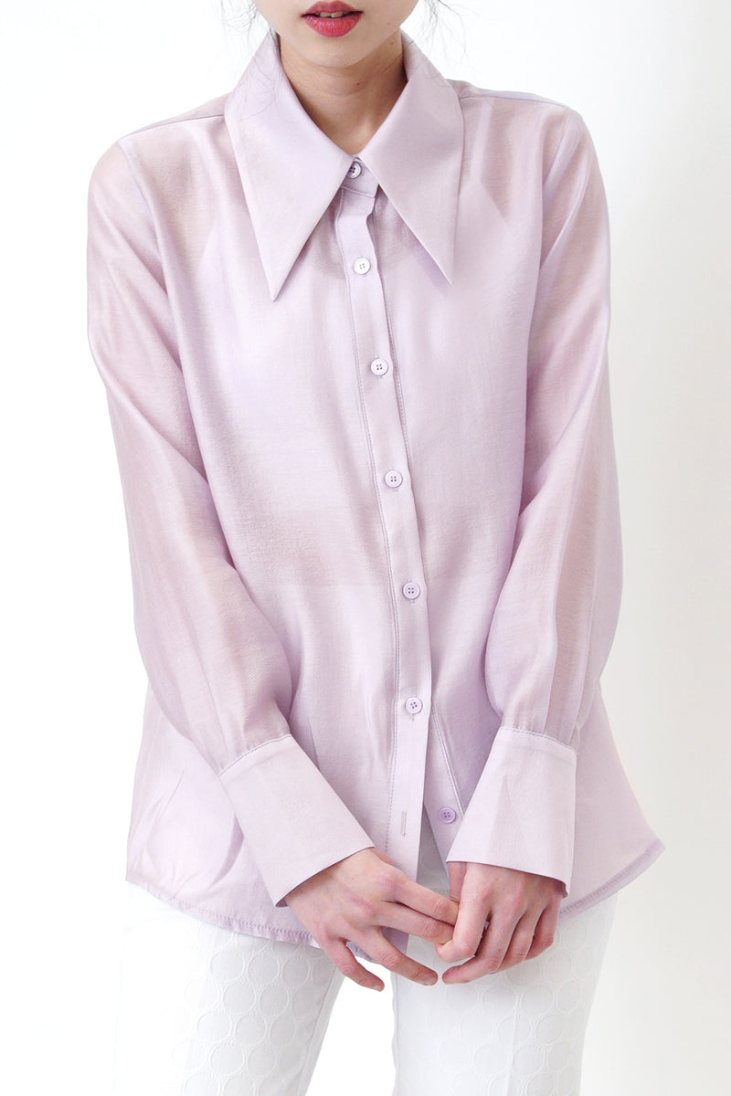 Pastel purple premium sheer shirt