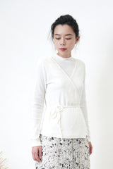 White wrap outer w/ vest in set