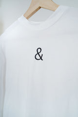 White embroidery & soft tee