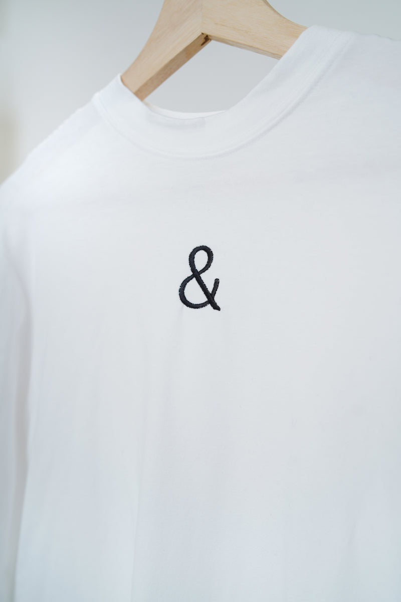 White embroidery & soft tee