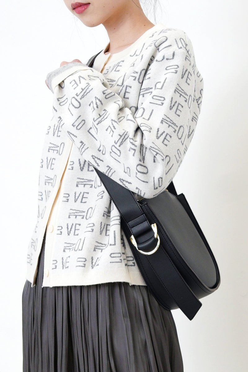 Black half moon bag