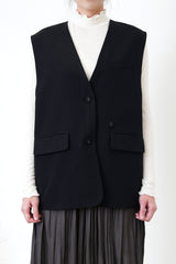 Black vest w/  strap detail