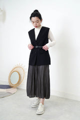 Black double pinhole belt