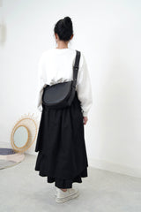 Black half moon bag