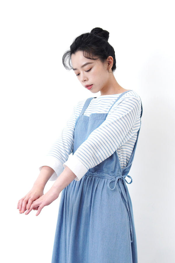 Light blue soft demi cami dress w/ side strings