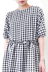 Checked smock dress