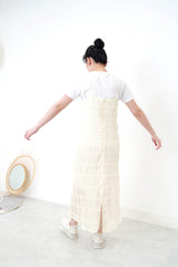 Cream cami dress in frill details