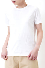 White basic tee top