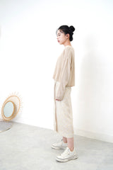 Coconut knit top in crop cut