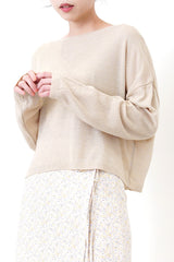 Coconut knit top in crop cut