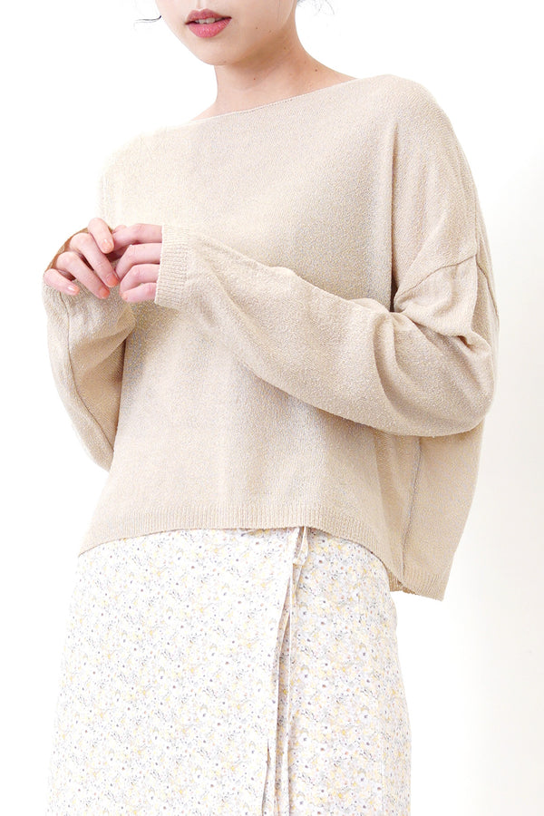 Coconut knit top in crop cut