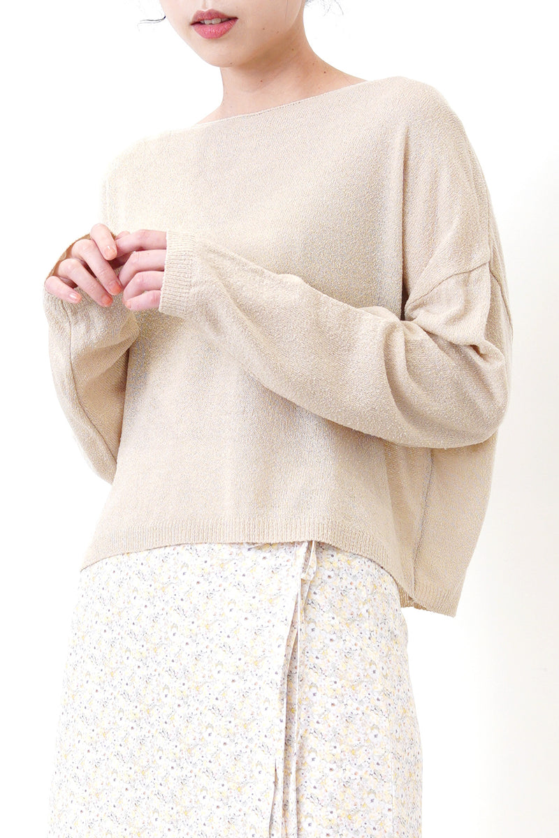 Coconut knit top in crop cut