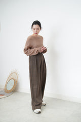 Brown soft texture crop top