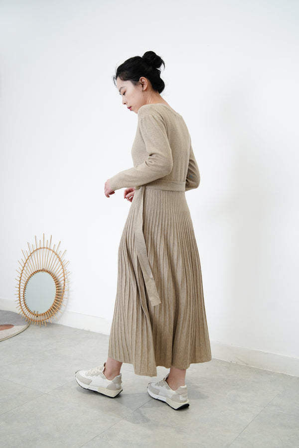 Oatmeal soft knit one piece