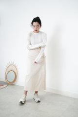 Ivory skirt w/ asy. Strap