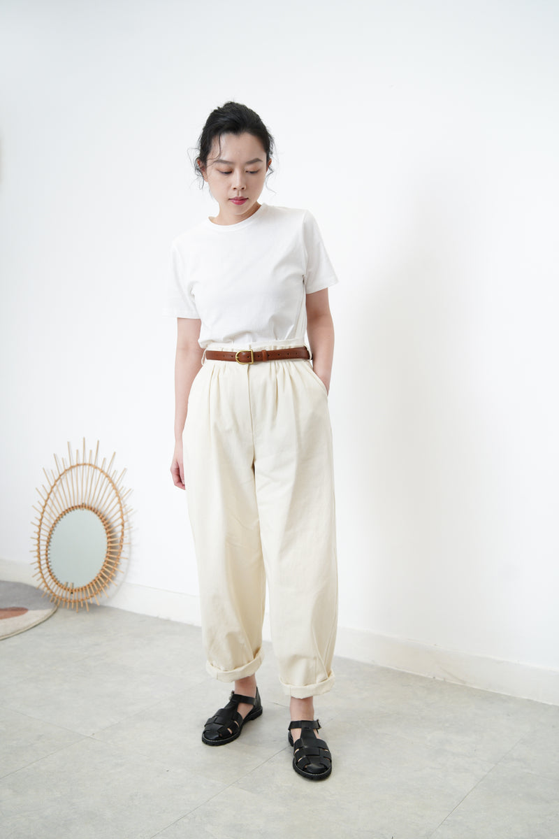 White basic tee
