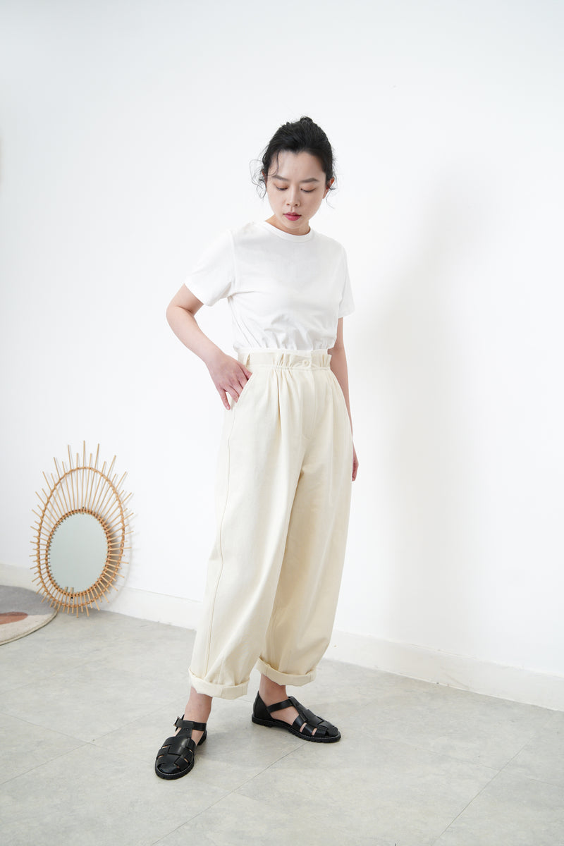 White basic tee