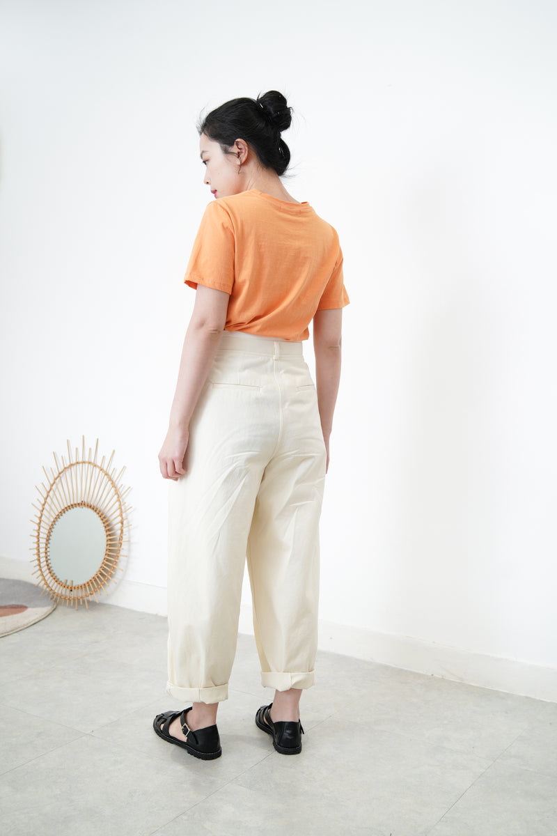 Orange basic tee