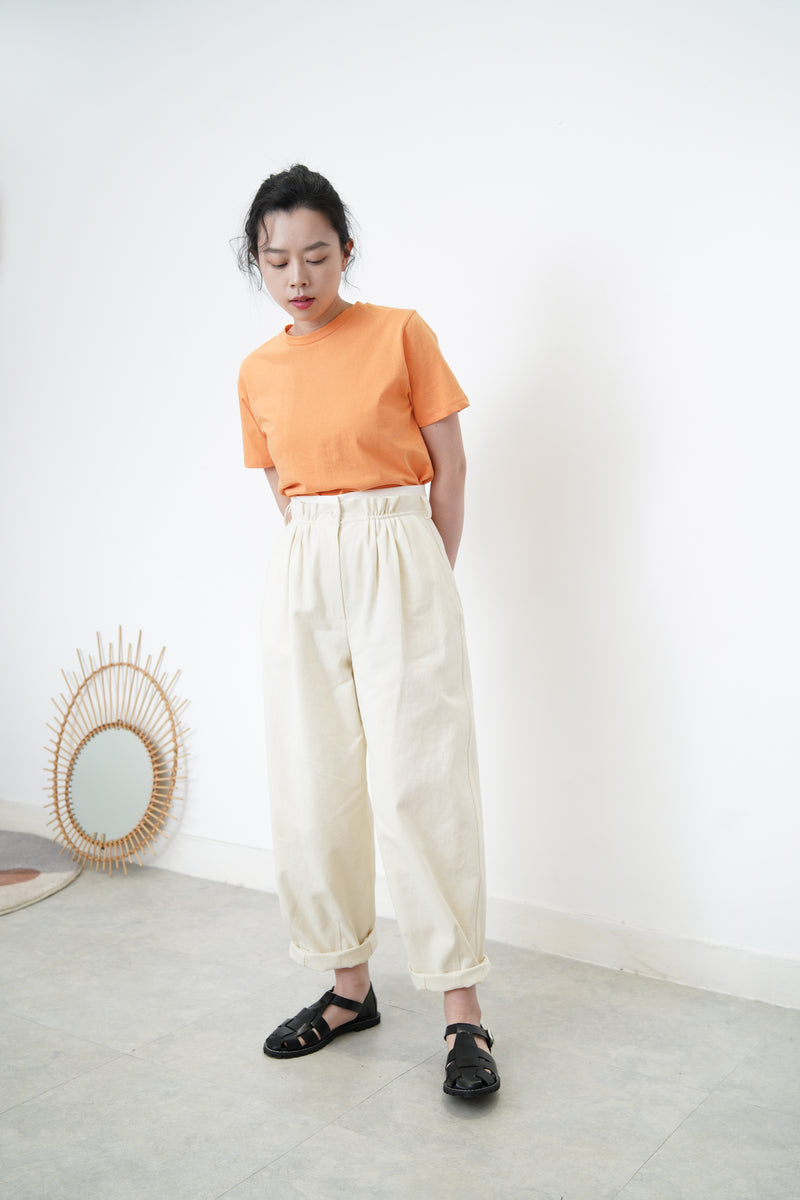 Orange basic tee